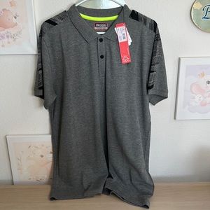 Kappa men's polo shirt - Gray with Black